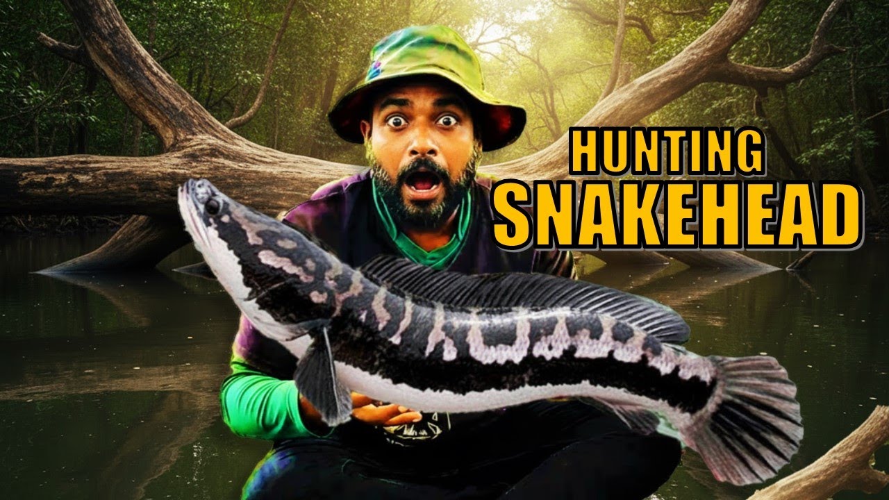 හුංගො ඇමට පෙරේත දැදුරු නයා | Hunting Snakehead | @wishwatiyubaya 🎣😲👣