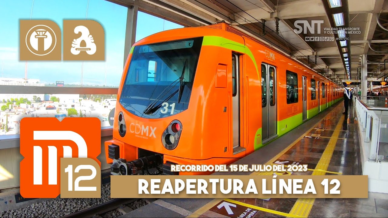 Reapertura: Línea 12, Metro CDMX. Periférico Oriente - Culhuacán. Recorrido completo del 15-07-2023.