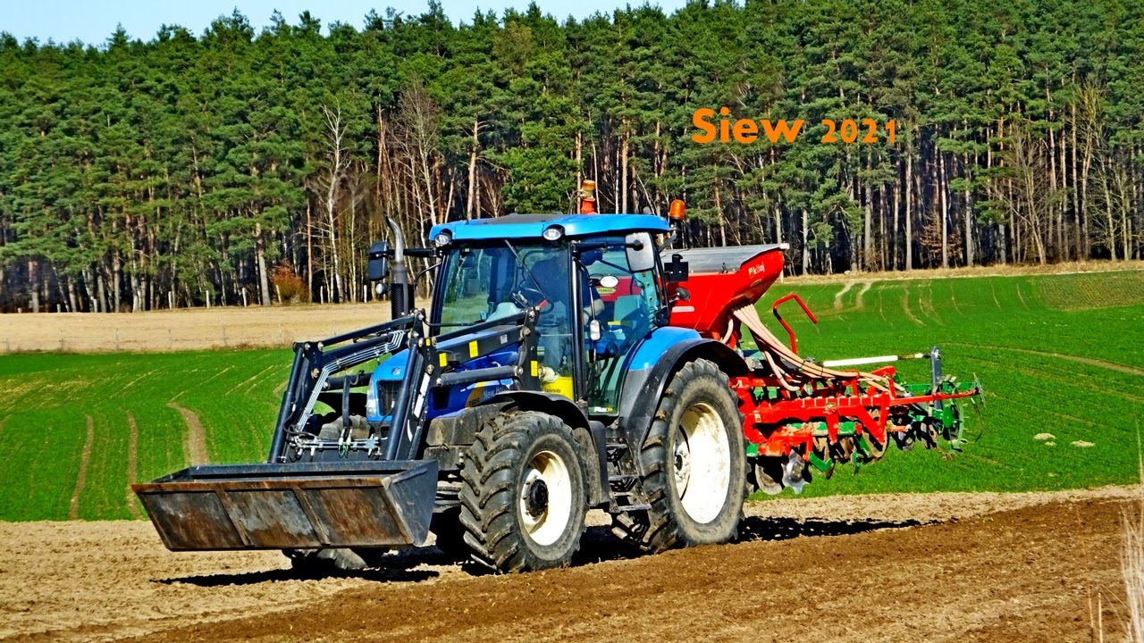 Siew 2021 ze Smerfem//New Holland T6050 & Unia Fenix T// #NH​ #UNIA