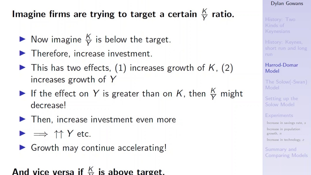 Lecture 8, Part 3 - Harrod-Domar Model
