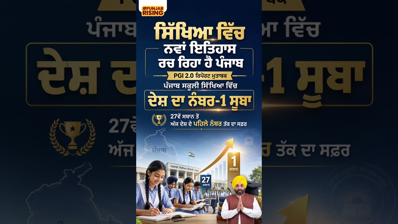 Punjab is creating new history in education! #bhagwantmann #punjabgovernment #punjabnews