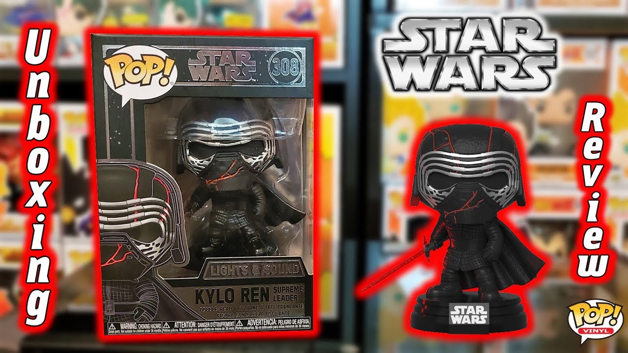 Star Wars Kylo Ren Supreme Leader Lights & Sound Funko Pop Unboxing & Review | Sound Effects!