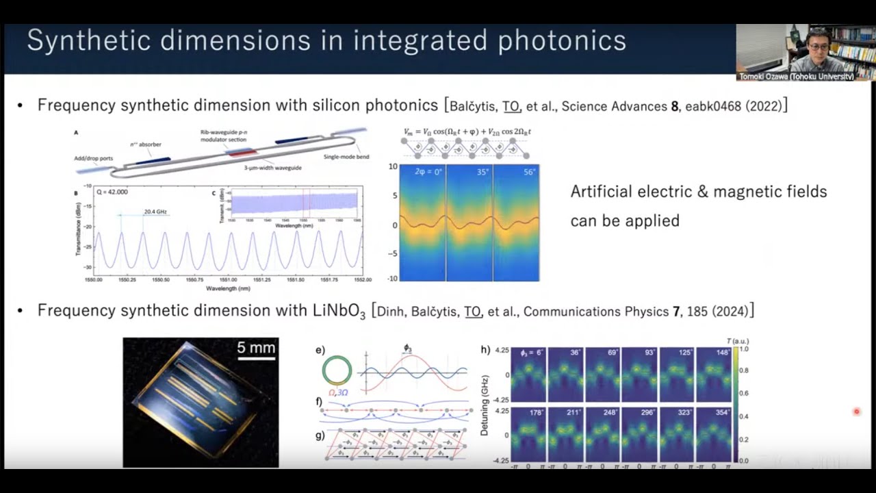 Prof. Tomoki Ozawa - Recent developments in physics of synthetic dimensions