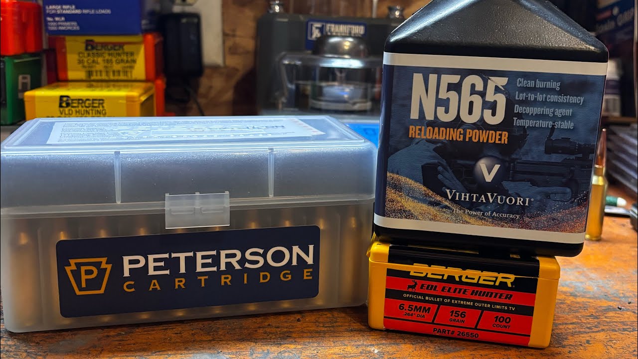 Peterson brass 6.5 PRC load development 