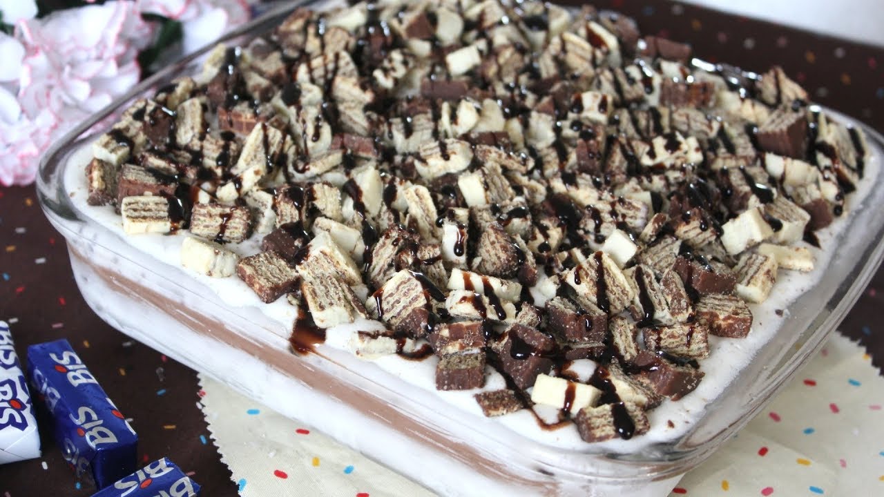 SOBREMESA DE SORVETE COM BIS E BRIGADEIRO NA TRAVESSA | DIKA DA NAKA