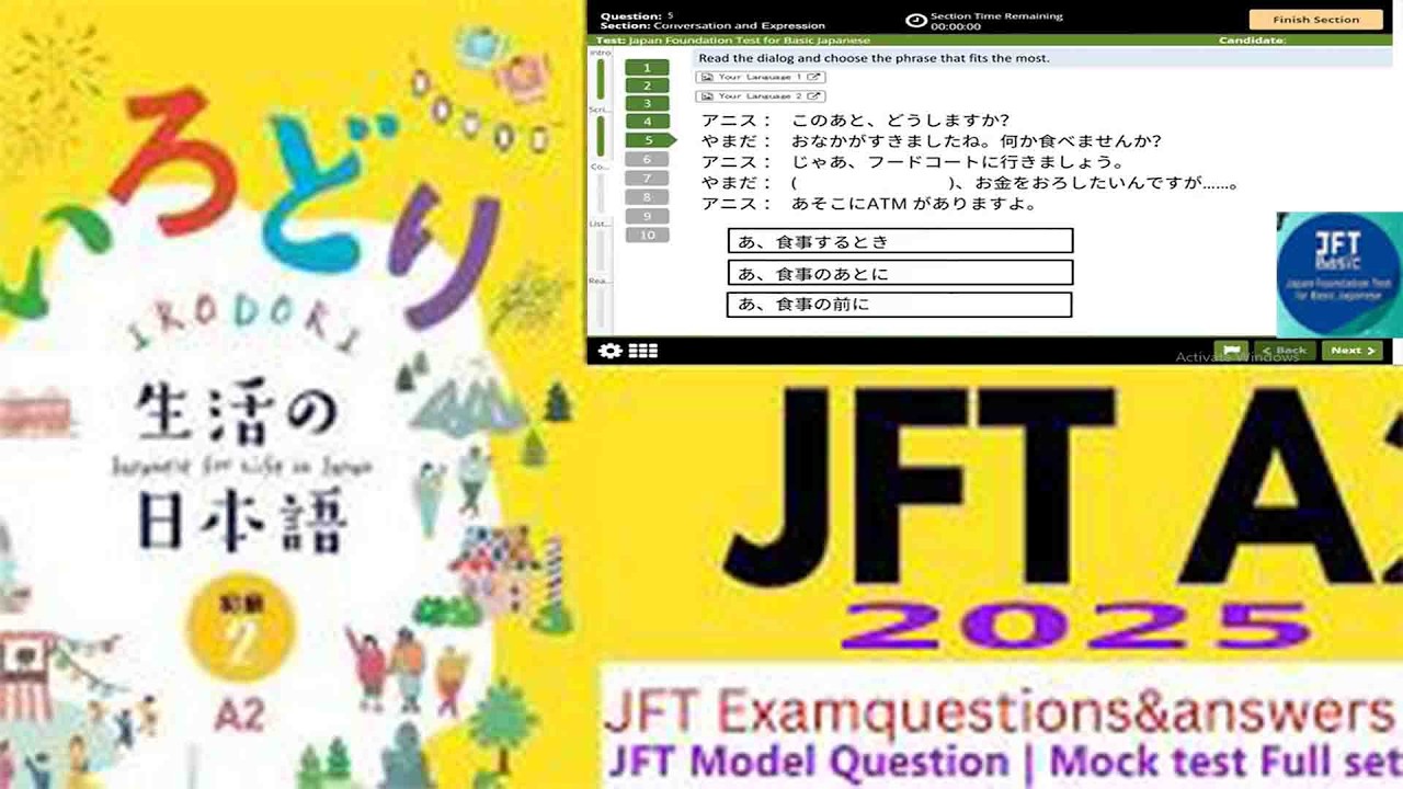 Образец вопросов для базового курса JFT A2 Пробный тест JFT 2026 Пример теста JFT Basic A2 с отве...