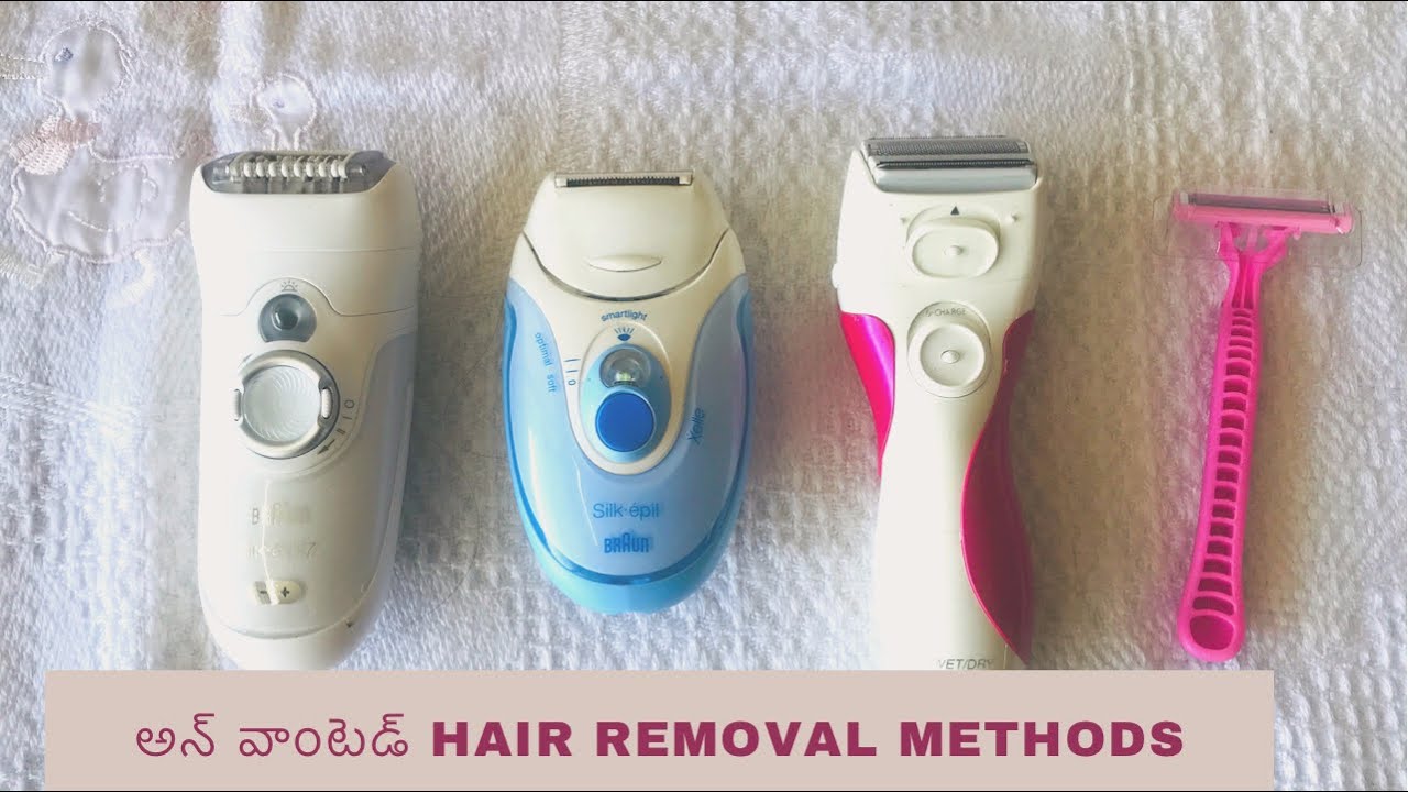 Best hair removal methods at home for ladies || epilator and electric shaver in telugu