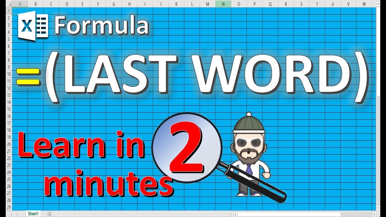 Get last word in Excel - 2 Minute Excel Formula