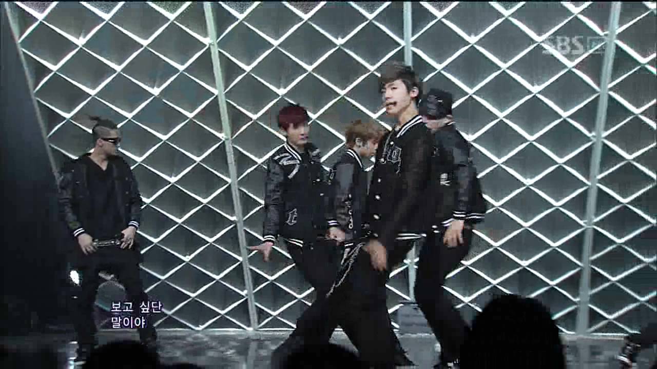 TEEN TOP- TEEN TOP+CRAZY (틴탑+미미치겠어)  @SBS Inkigayo 인기가요 20120108