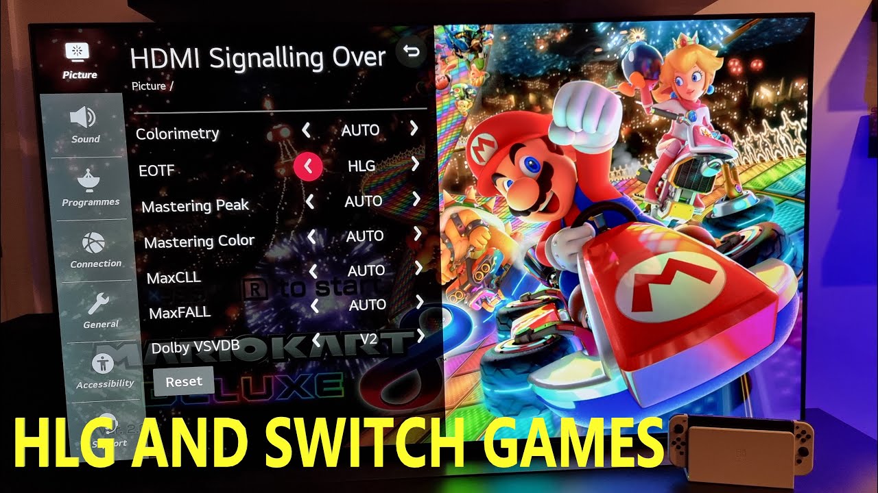 Секретное меню LG OLED &mdash; игры HLG и Switch &mdash; сравнение HLG (HDR) и SDR &mdash; улучшение ли это?