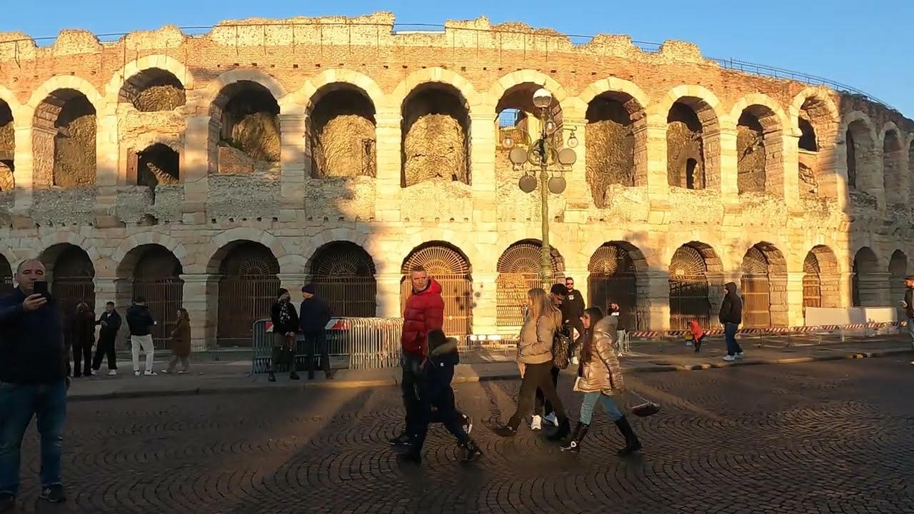 『ミラノ・コルティナオリンピック 閉会式の会場 世界遺産ベローナアリーナ』【イタリア】Verona Italia 2024/12/31