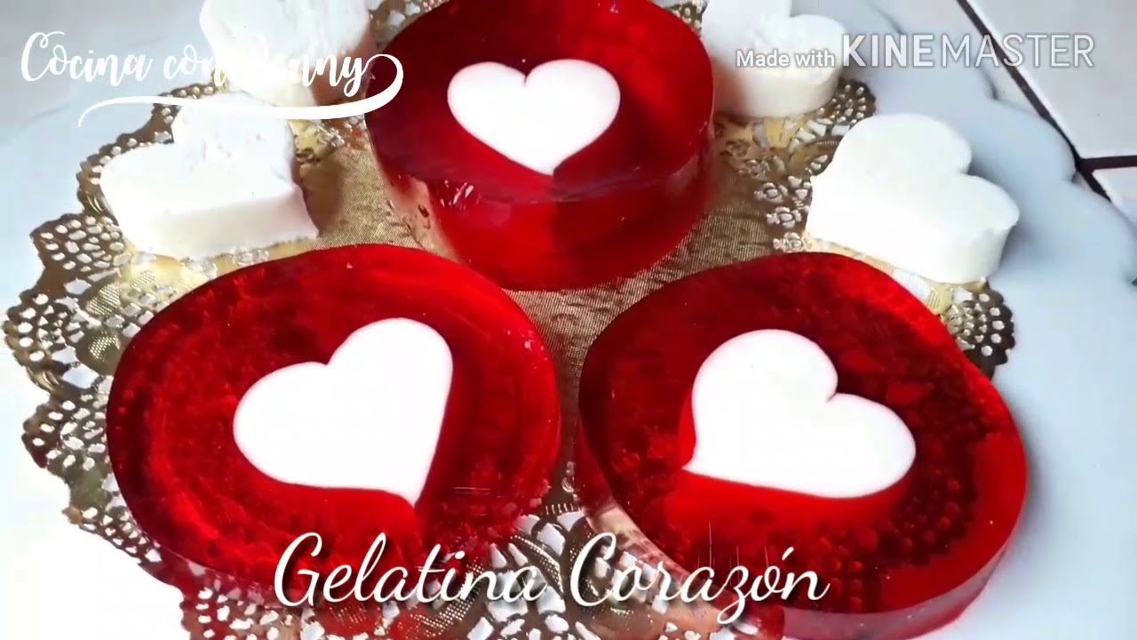 Gelatina Corazón /San Valentin/Colaborativo/Cocina con Jenny