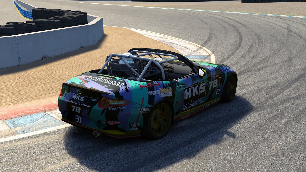 Hotlap Laguna Seca Mazda mx5 cup 1:36.200