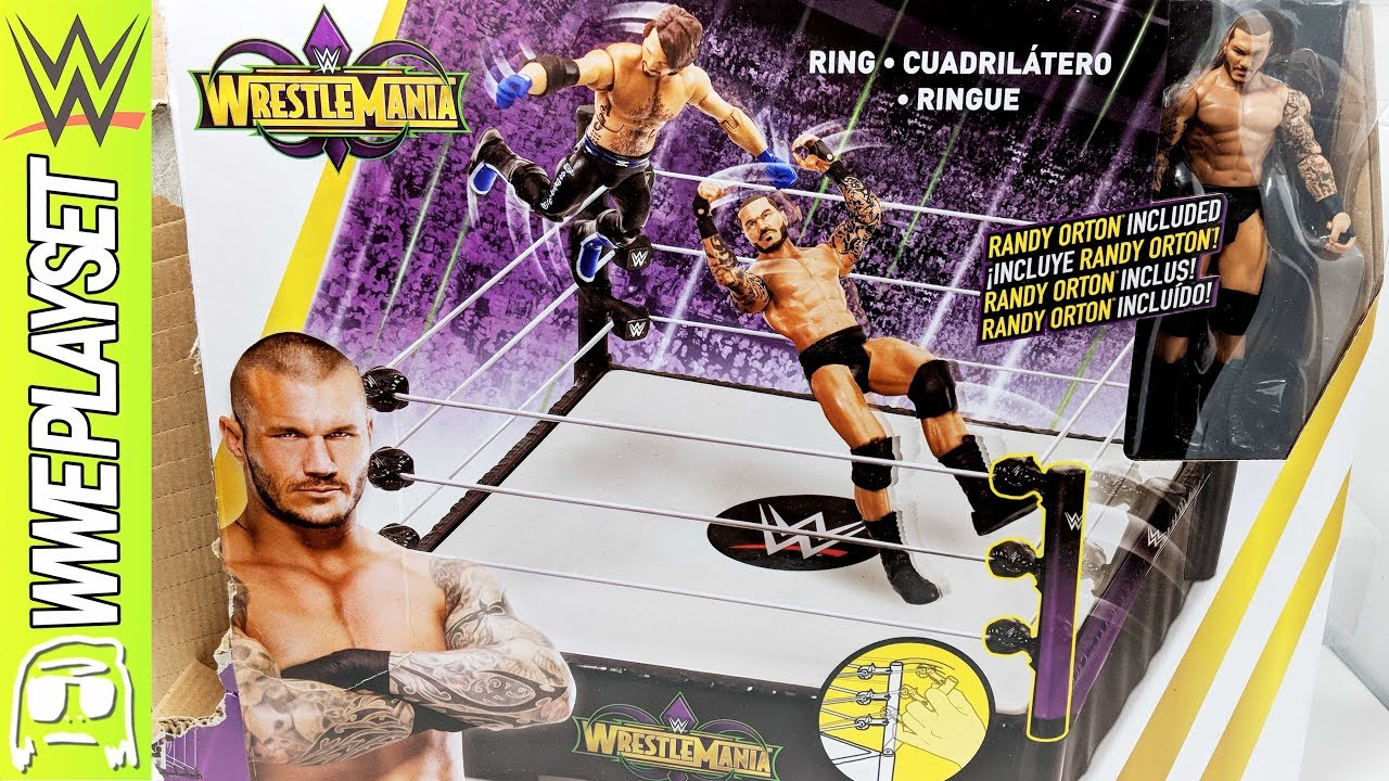 WWE WrestleMania 34 Toys R Us Exclusive Ring Toy Playset with Randy Orton Review & Unboxing!!