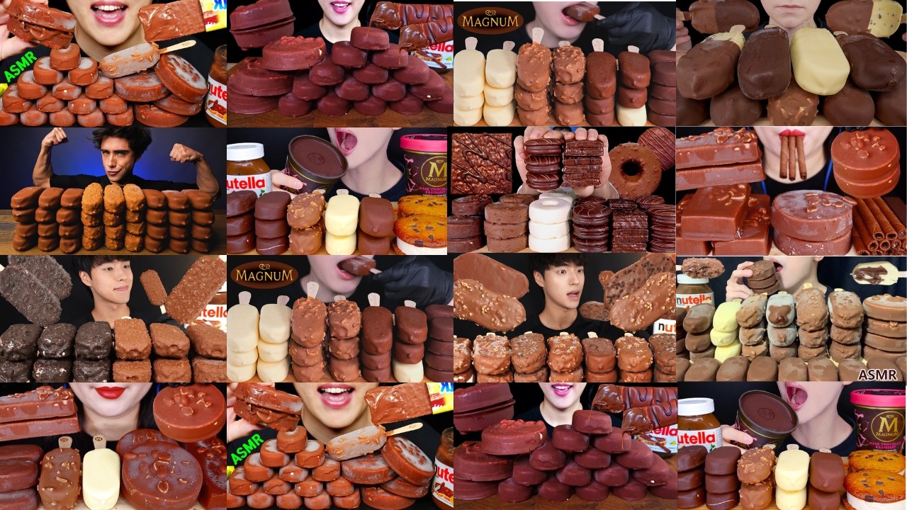 🍫CRUNCHY CHOCOLATE ICE CREAM MUKBANG🍦 | Best Satisfying Eating Sounds ASMR Compilation 🤤🎧