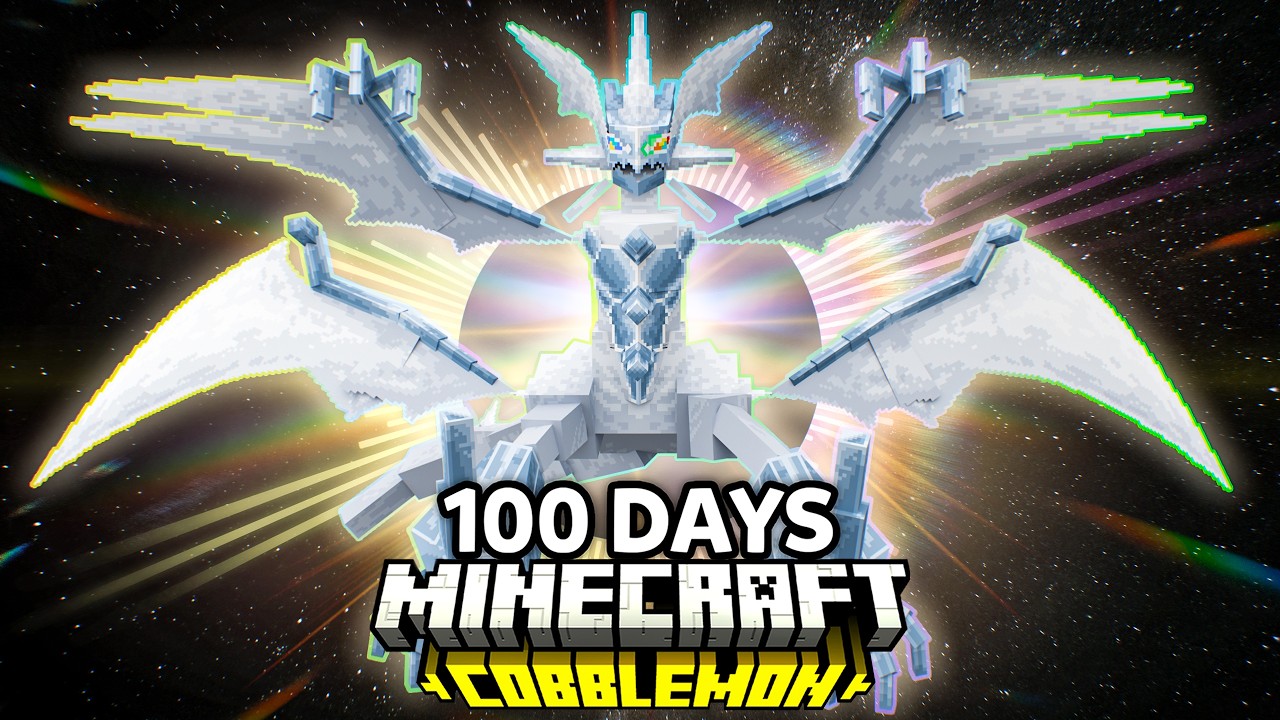 I Spent 100 Days as a SHINY ULTRA LEGENDARY TRAINER in Pok&eacute;mon Minecraft Vs my Rival!
