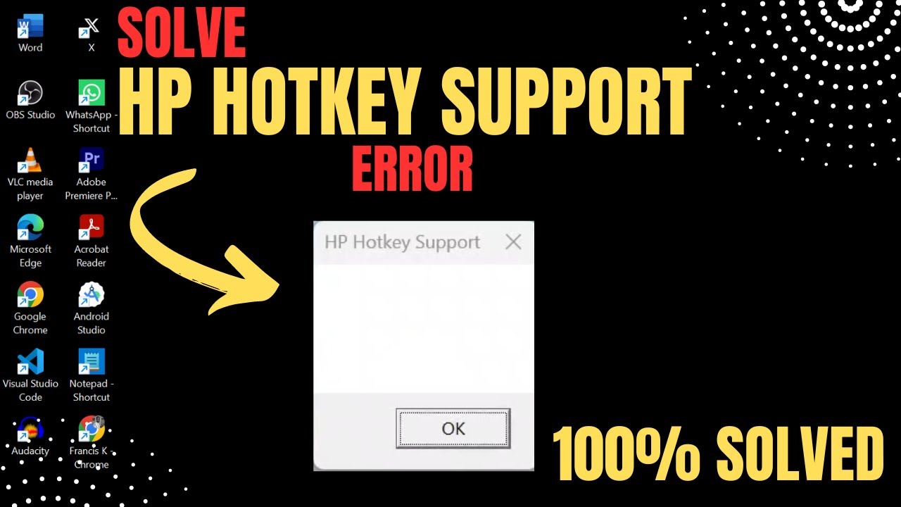 Исправление пустой всплывающей ошибки HP Hotkey Support в Windows 11 | Как устранить ошибку клави...