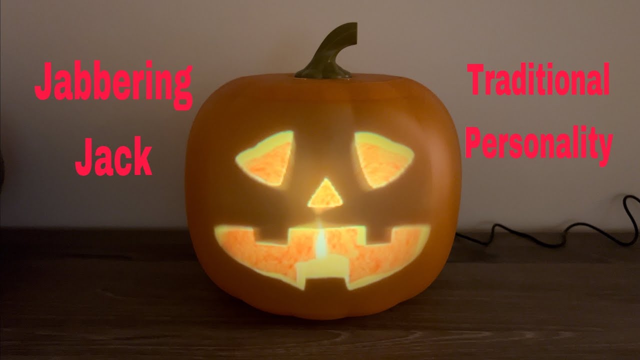 ‘Jabbering Jack’ Animated Pumpkin: all Traditional Personality phrases