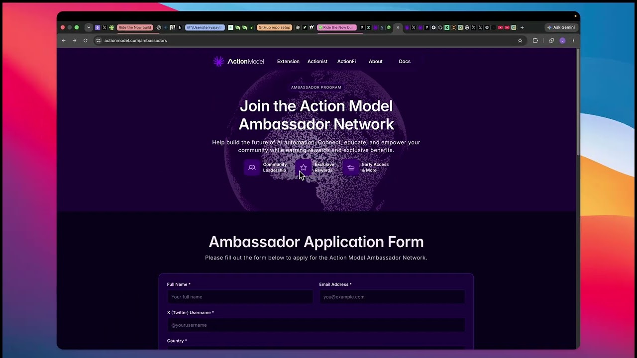 Action Model Airdrop. Become An Ambassador. Very Limited Time