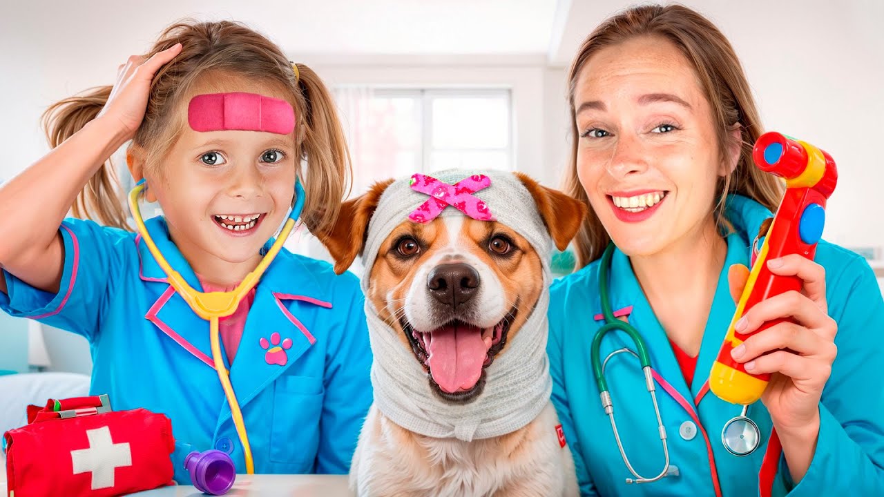 Maya, Mary y Mia ayudan a curar heridas pequeñas en las mascotas