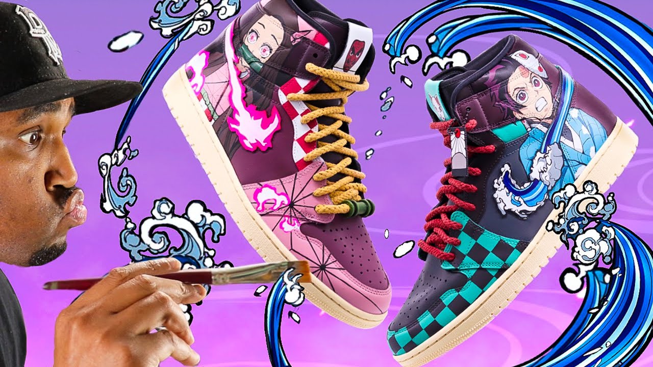 Demon Slayer: Tanjiro and Nezuko Custom Shoes