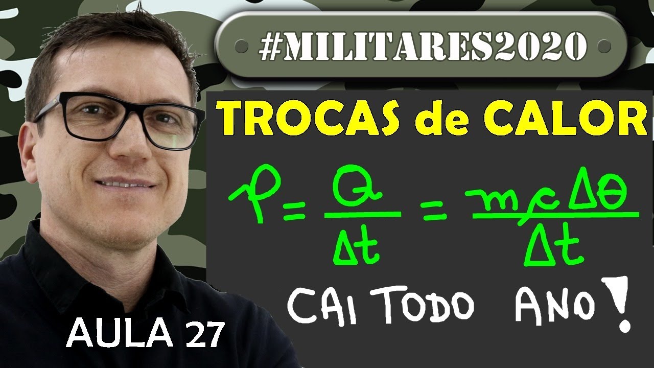 TROCAS de CALOR - TERMOLOGIA - #MILITAR2020 - Cai TODO anooooo! - (Teoria + exercícios) - AULA 27