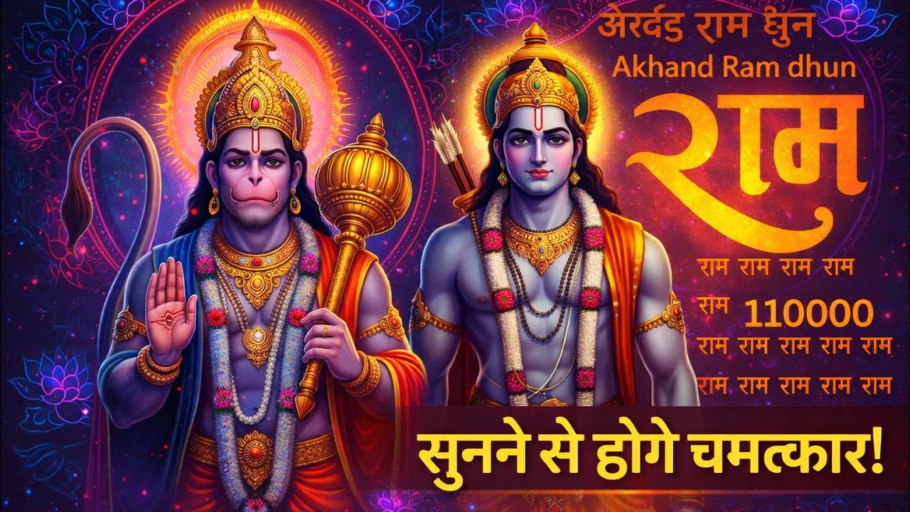 अखंड राम नाम जाप 110000 बार । Ram naam jaap 110000 times | Ram naam chanting श्री राम नाम 