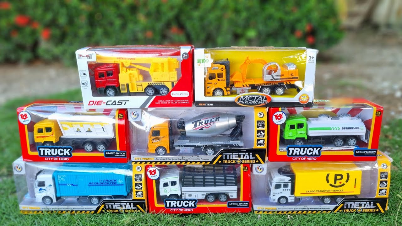 Mobil Mobilan Diecast Truk - Truk Molen, Truk Tangki, Crane, Truk Box, Dam Truk Beko, Truk Hewan