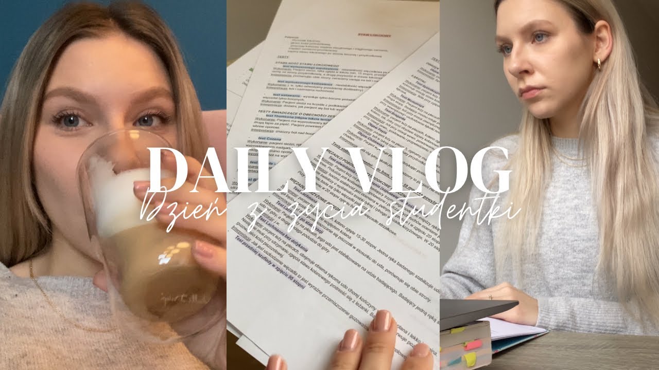 DAILY VLOG | produktywny dzień, nauka, realistyczny dzień z życia studentki fizjoterapii