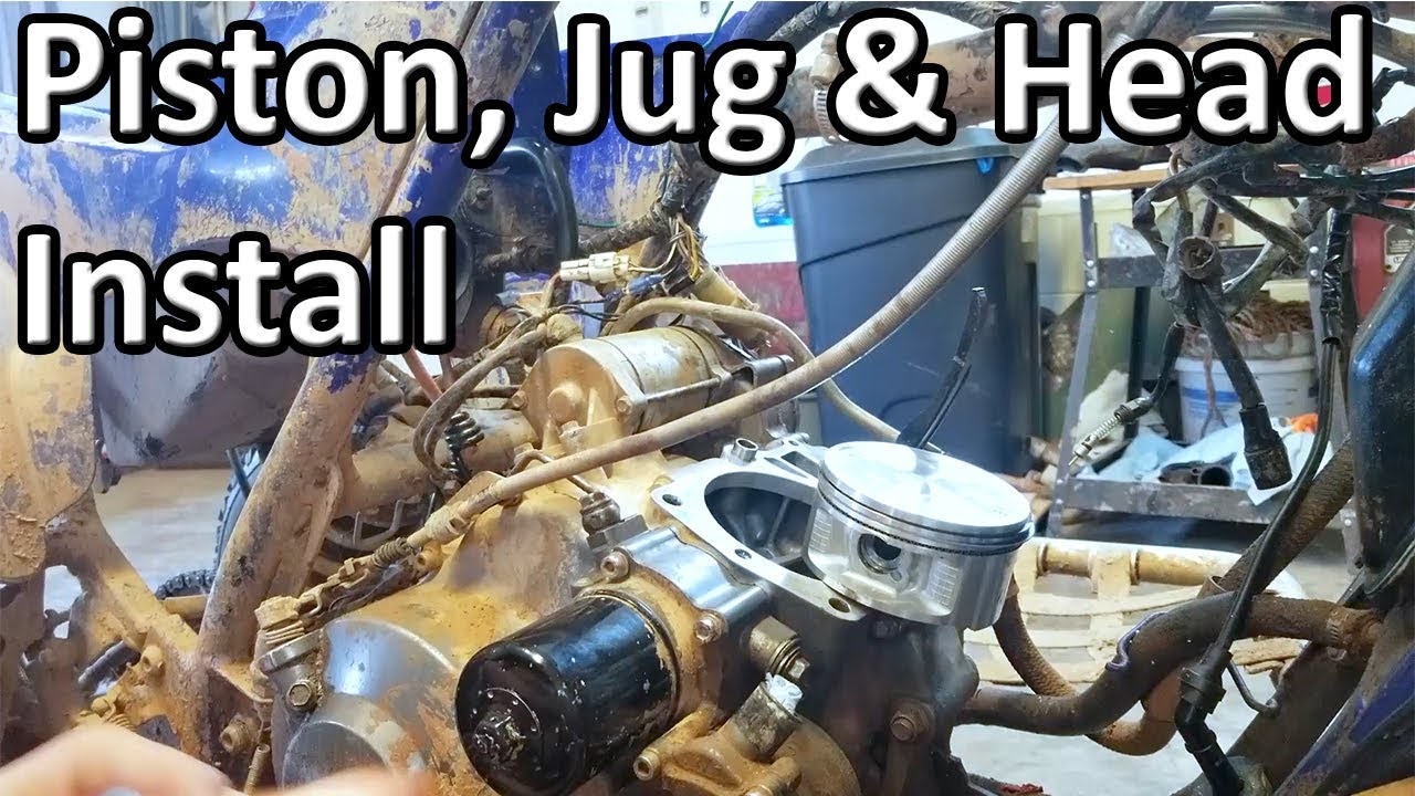 Raptor 660 Rebuild: Installing the Piston, Jug, and the Head