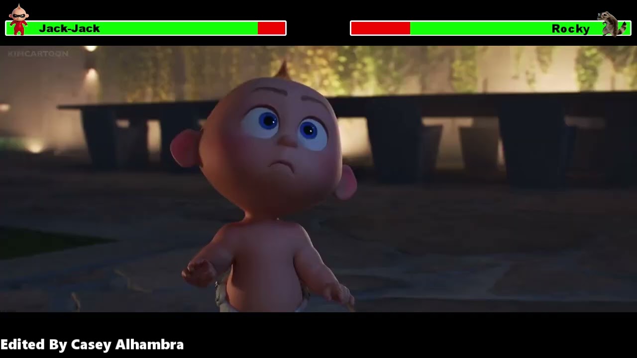 Jack-Jack vs. Raccoon with healthbars (50K Subscribers Special)
