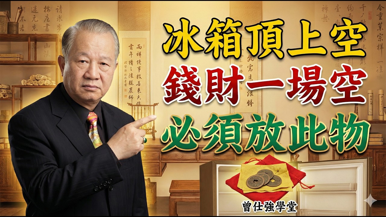 這才是真正的招財局！曾仕强：只要冰箱做對這五步，財神爺賴著不走。#曾仕強 #易經智慧 #冰箱風水 #招財 #玄學 #五帝錢