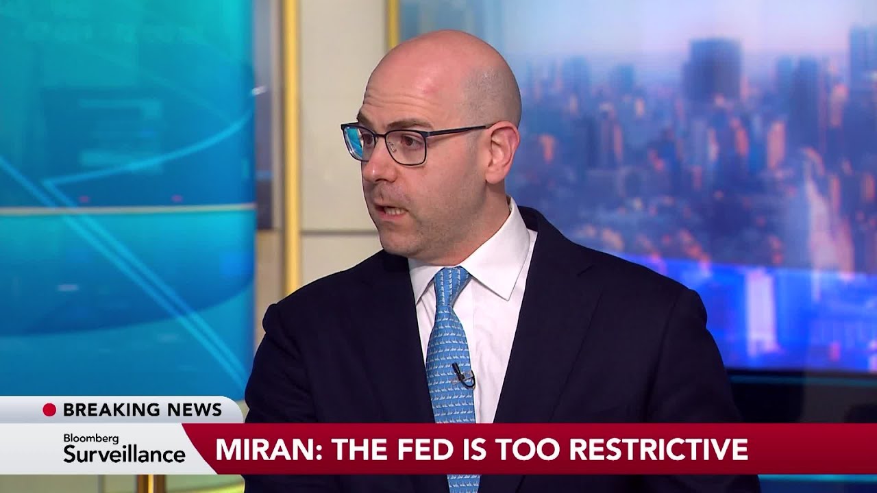 Fed&rsquo;s Stephen Miran Sees Neutral &lsquo;Quite a Ways Below&rsquo; Current Policy