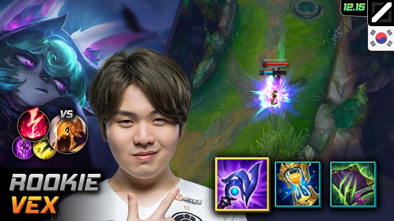 Rookie Mid Vex Luden's Tempest Electrocute - Rookie Vex Match Highlight - LOL KR 12.15