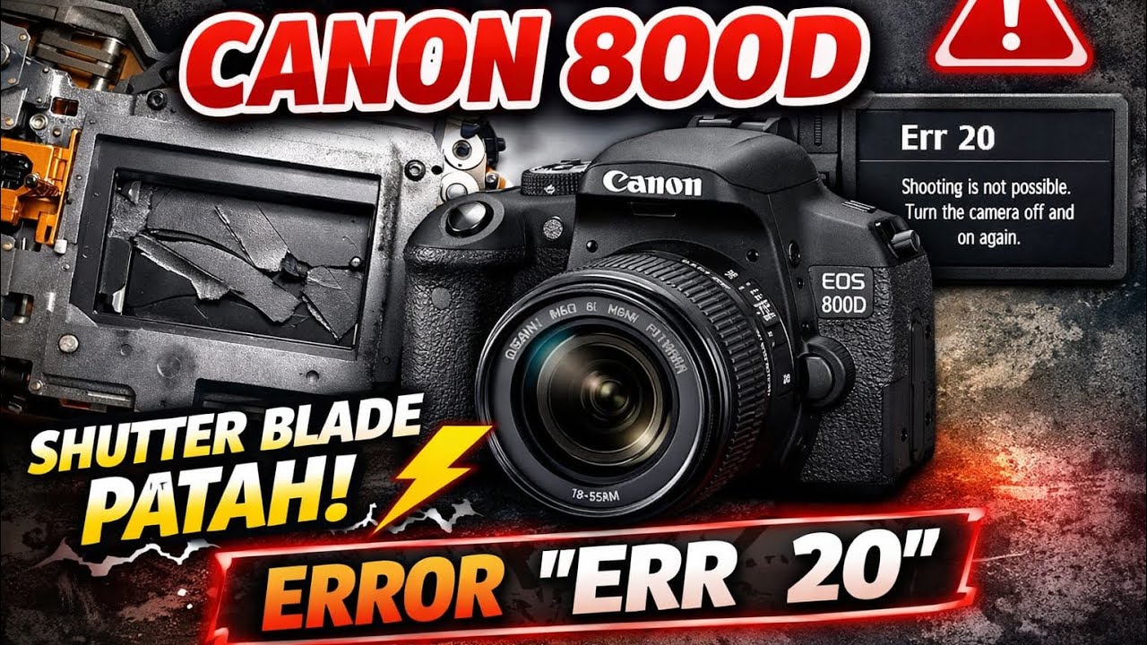 Cara Perbaikan Canon 800d Sutter Blade Patah atau Error 20