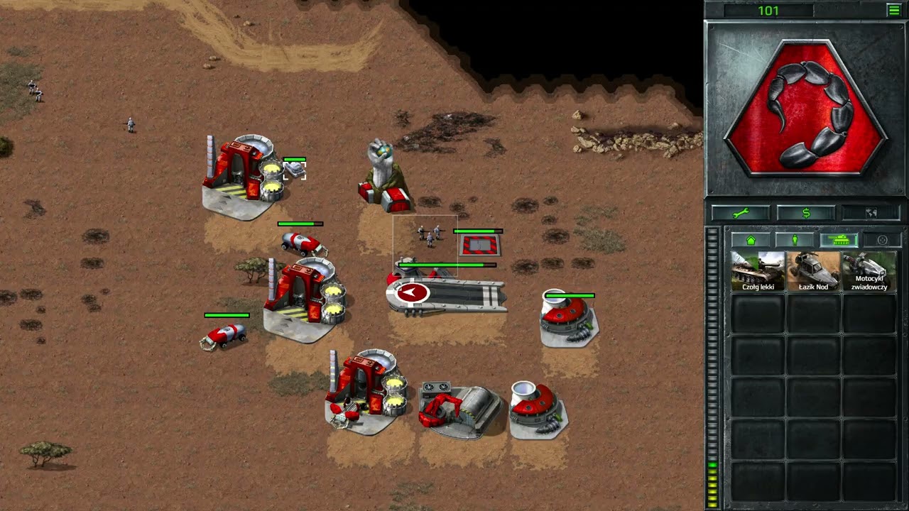 C&C Command & Conquer Tiberian Dawn Remastered PL Gameplay Misja 5 NOD Uziemienie HARD