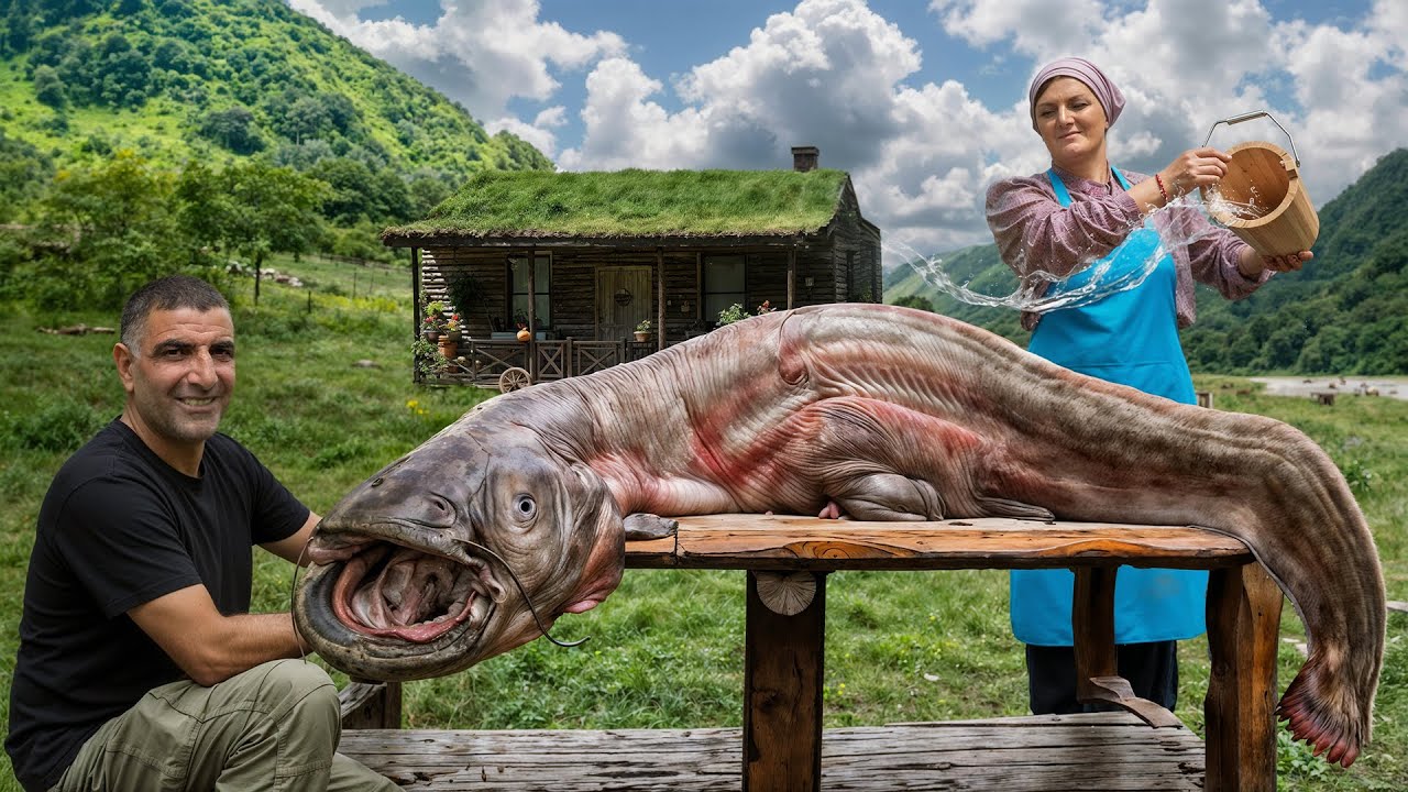 El Pescado Más Grande Cocinado al Fuego en el Pueblo