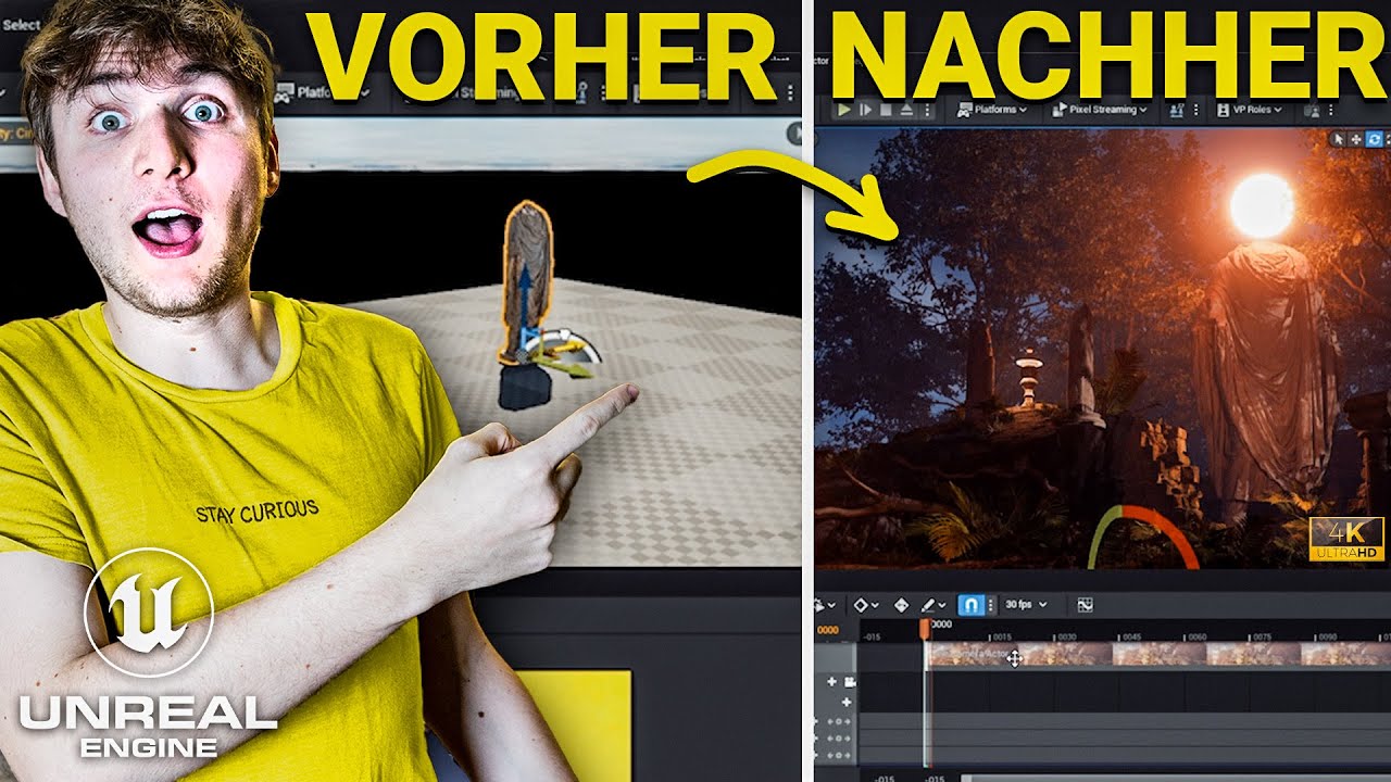 Kostenlosen 4K Wallpaper mit UNREAL ENGINE 5 erstellen!