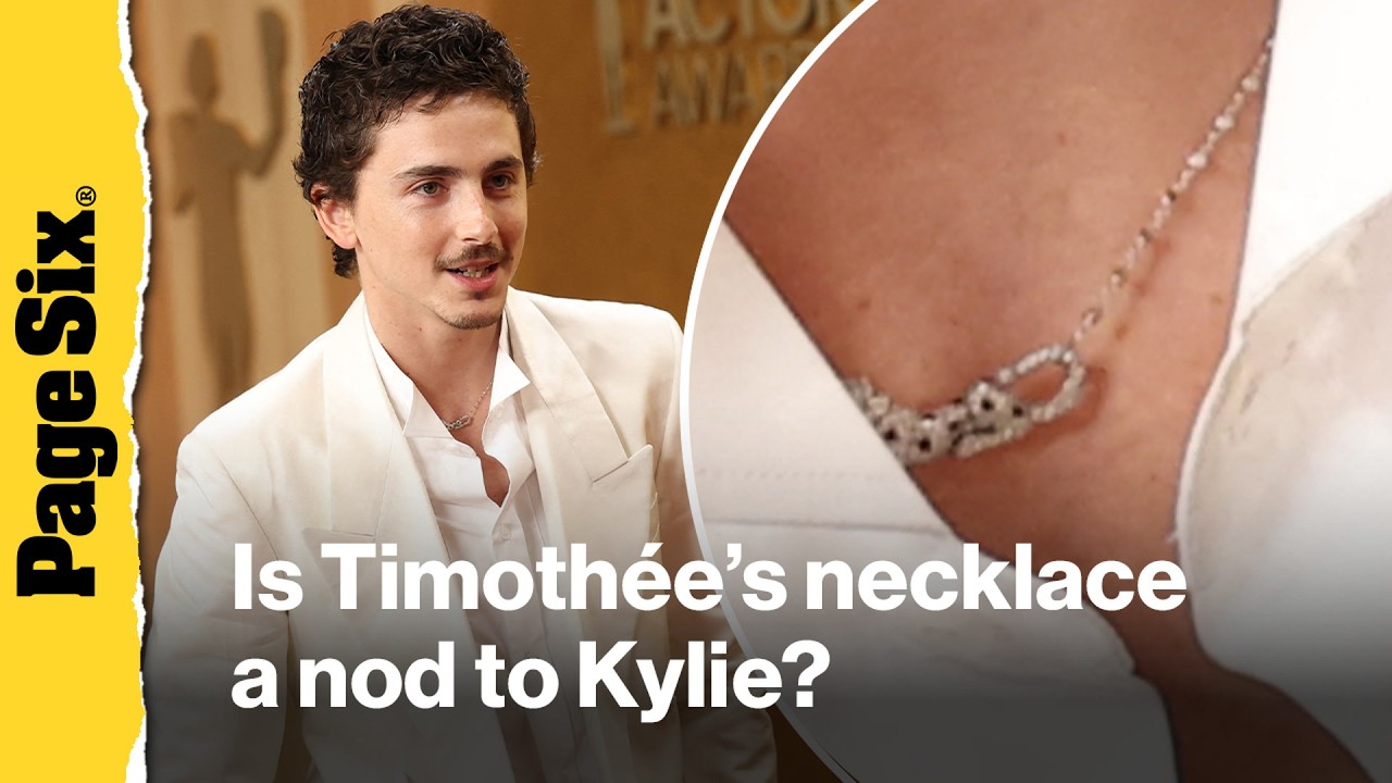 Timothée Chalamet's lucky necklace may be a nod to Kylie Jenner