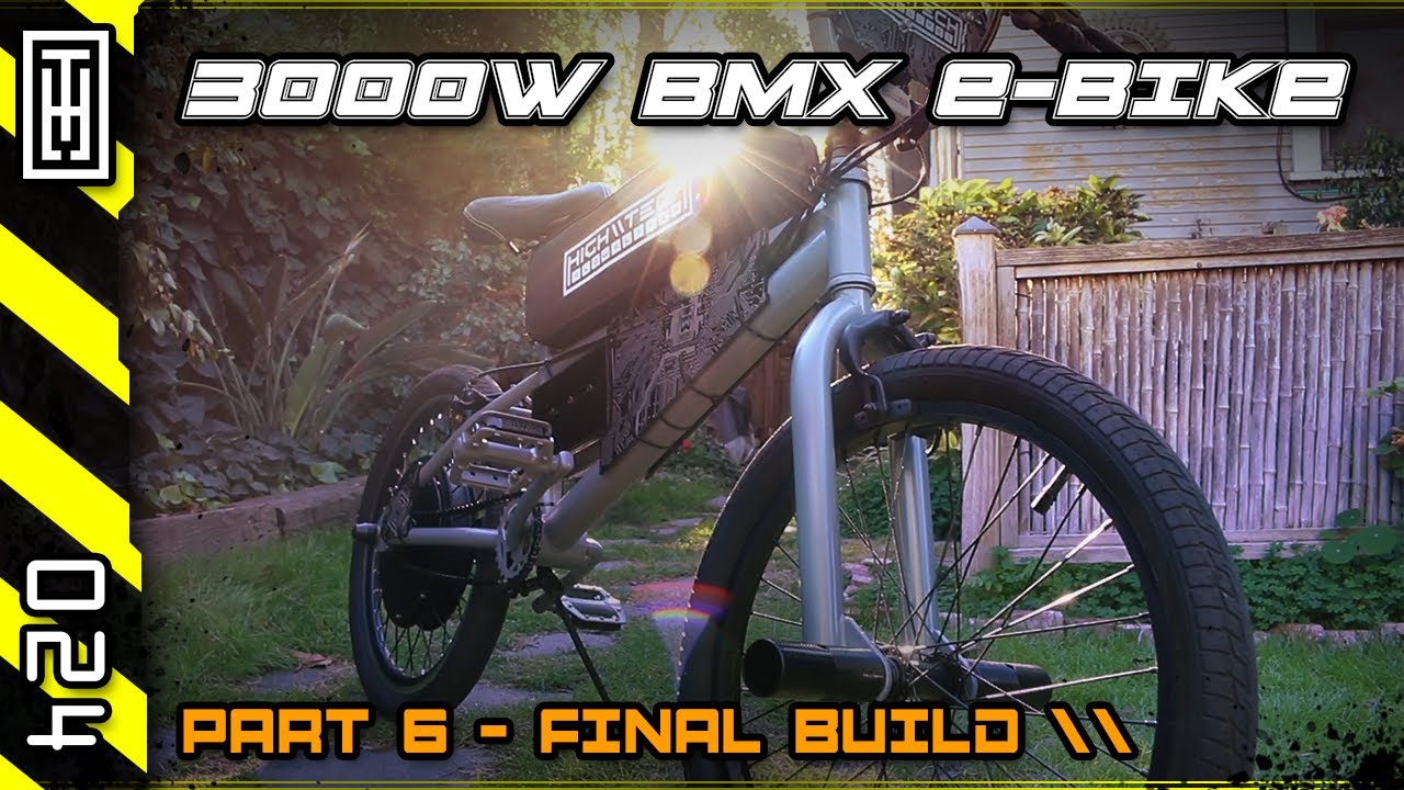 🚲 Custom 3000W BMX E-Bike [45MPH!] - Part 6 - Final Build! Finishing Touches, Speed Run, Test Ride!