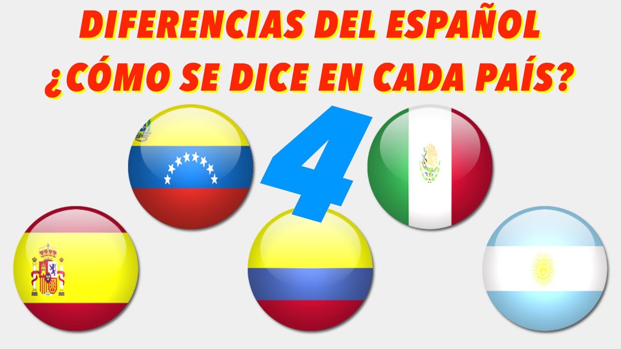 Diferencias del ESPAÑOL, 4. ¿Cómo se dice en cada país?