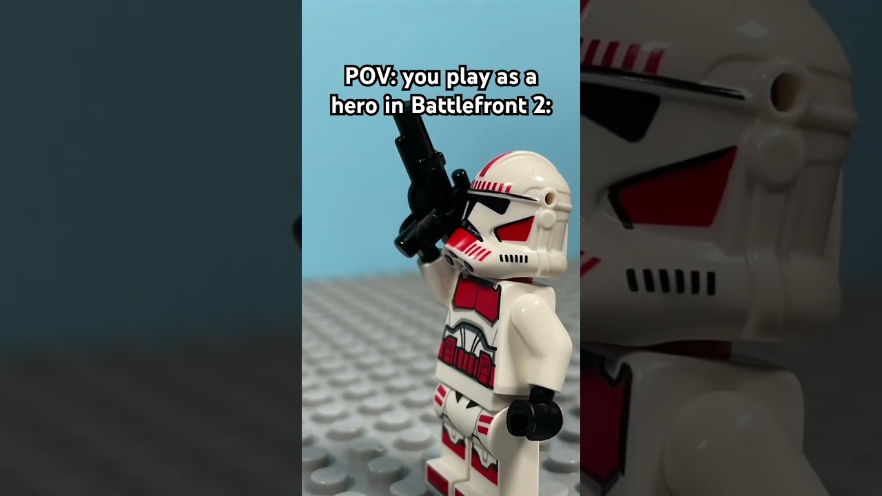 When you play as a hero in Battlefront 2 #starwars #lego #stopmotion #memes #battlefront2