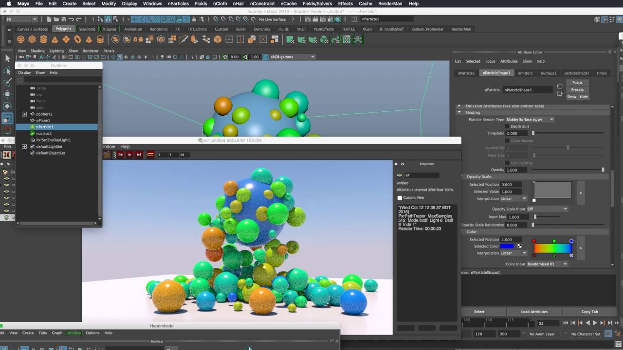 Maya : Renderman / RIS particle color