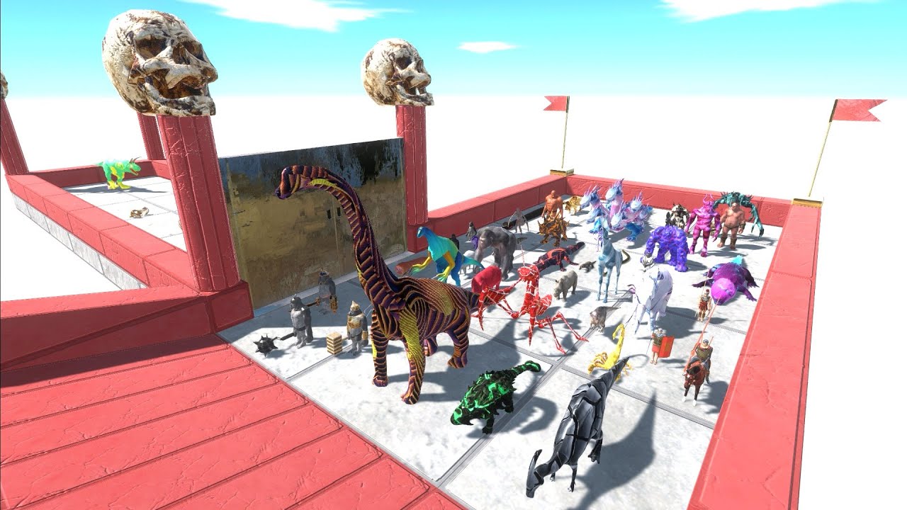 ESCAPE FROM LOKI T REX - Animal Revolt Battle Simulator
