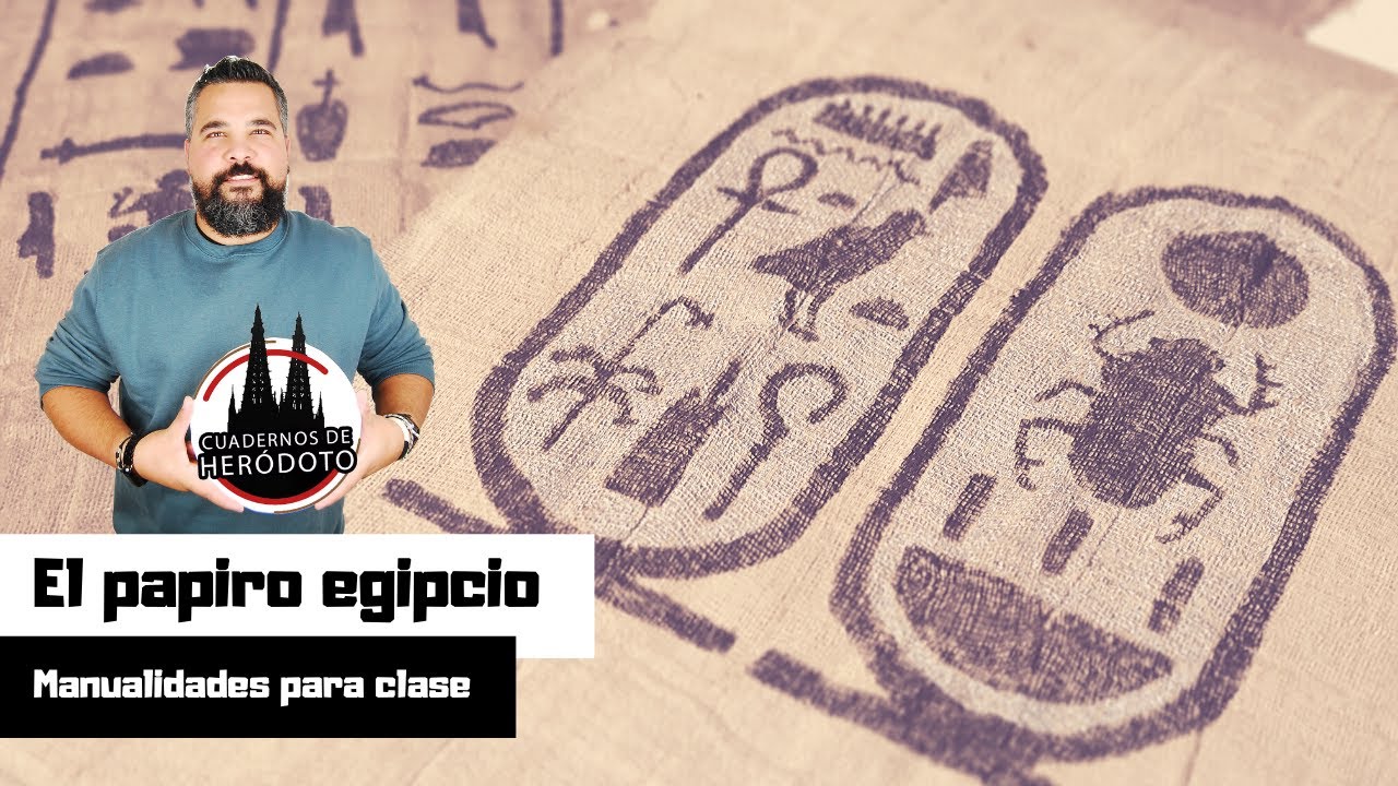 Papiro egipcio, manualidad para clase