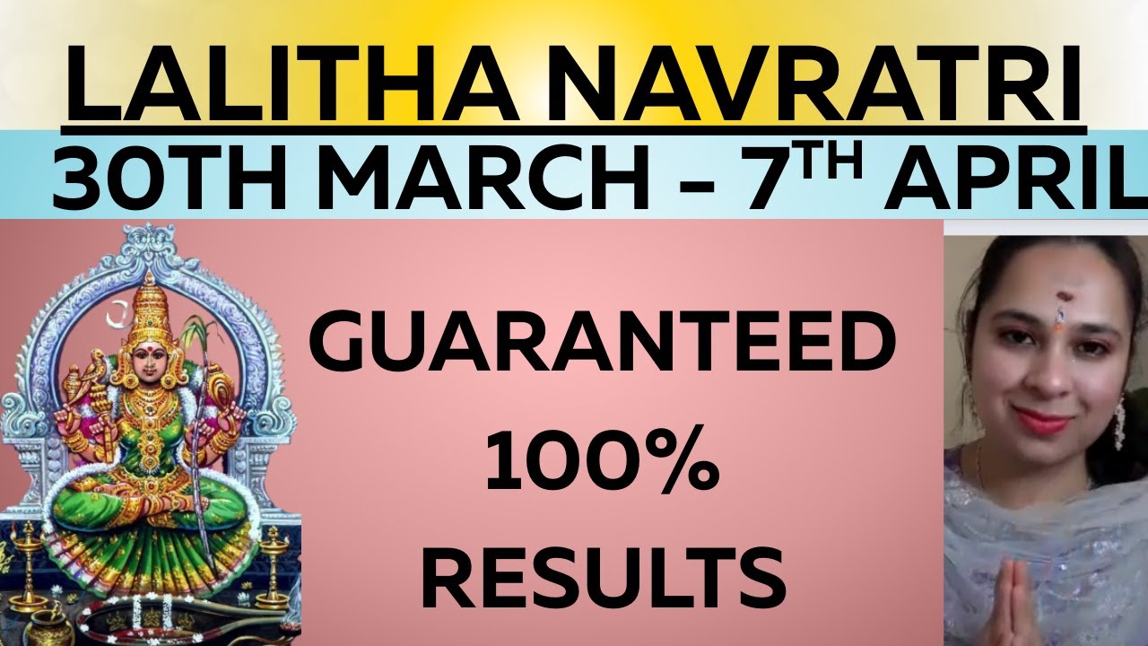 Lalitha Navratri | Do this from 30th March to 7th April | inner journey with Lakshmi