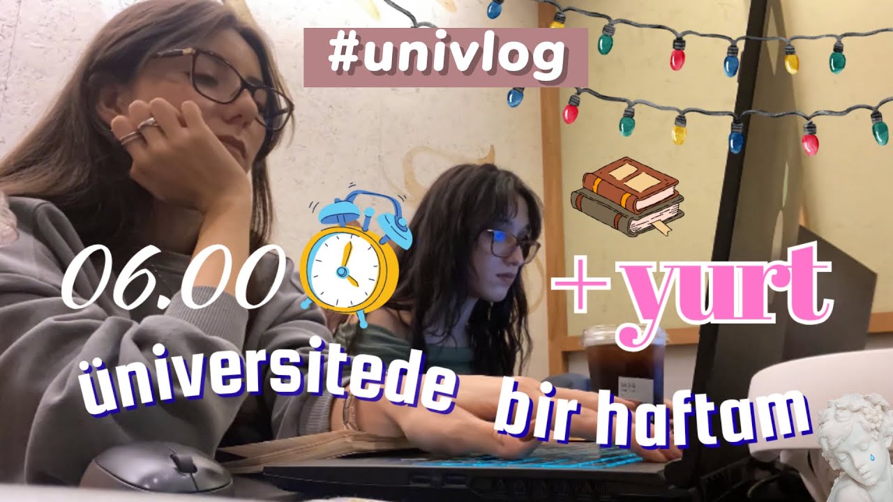 üniversitede bir hafta vlog | vize haftası krizi, ajanda, kyk yurdunda bir günüm, projeler #univlog 