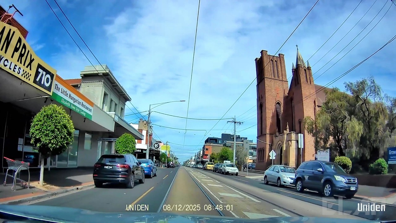 4k dash cam Australia MELBOURNE. Driving from Caulfield to Highett
