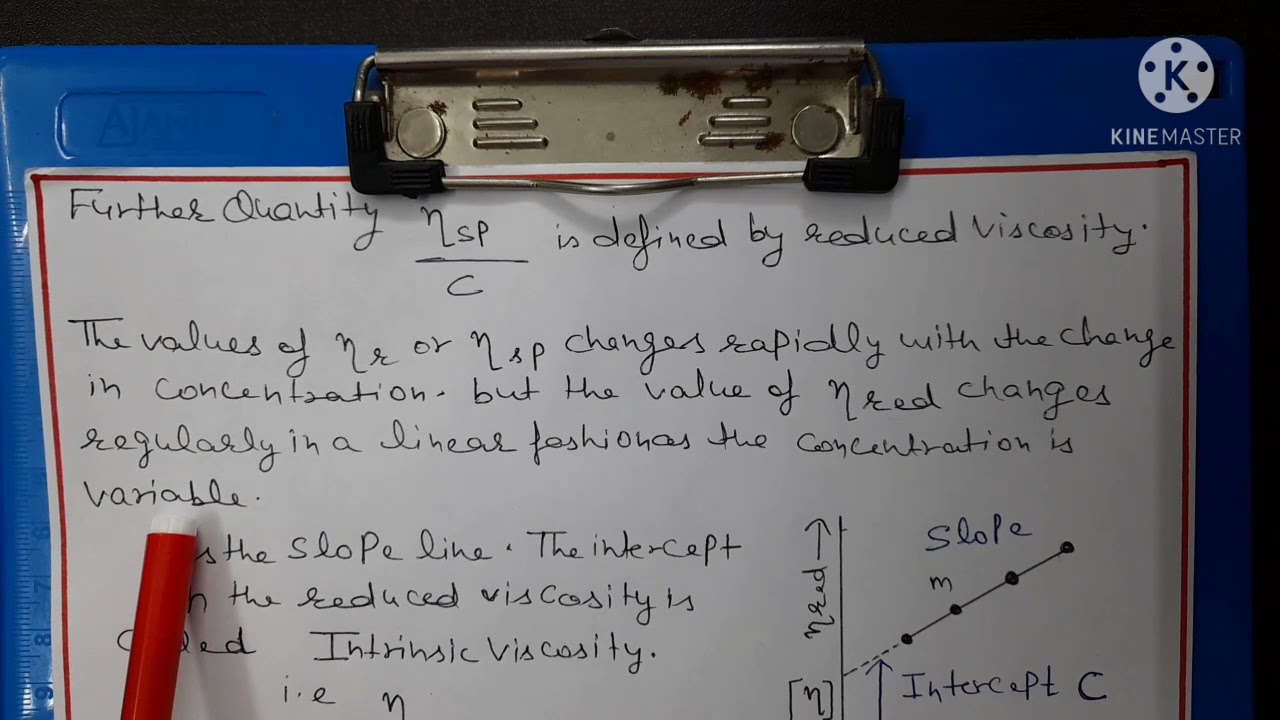 Determination of molecular weight by  viscometry