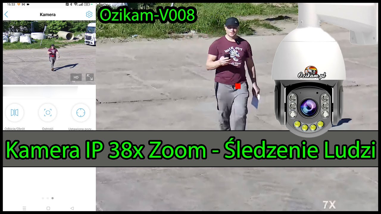Kamera IP z 38x Zoomem i Śledzeniem Ludzi– Test Dzień/Noc